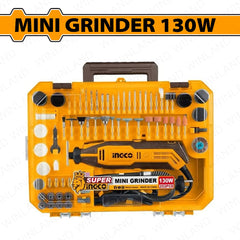 Ingco Mini Drill Rotary Die Grinder 130W with Variable Speed 252pcs Accessories MG133281