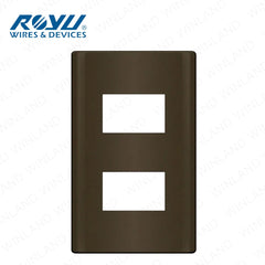 Royu by Winland Easy Installation 2 to 3 Gang Plate Dark Gray Plano Series