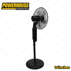 Powerhouse by Winland 16inch Electric Solar Stand Fan Electric Fan with USB Charging Port PHE-SSF-16