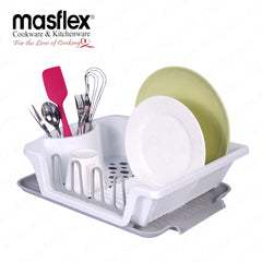 Masflex by Winland Modern Dish Organizer | Dish Rack - Gray DF-3991