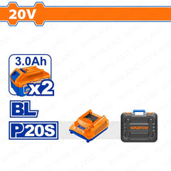 Wadfow by Winland P20S/20V 2PCS Combo Kit w/ Lithium-Ion Cordless Impact Wrench & Heat Gun WOS241091