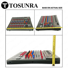 Tosunra by Winland 8 Mono-Channels Mixing Console Input Mixer w/ Digital Effects & USB, BT TOS-DM809