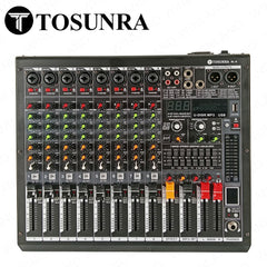 Tosunra by Winland 8-CH Professional Audio Mixer with BT, USB, MP3 Player & Digital Effects TOS-BL-8