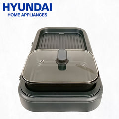 Hyundai Appliances by Winland Hot Pot and Grill with Adjustable Heat Control 1700W (Grey)