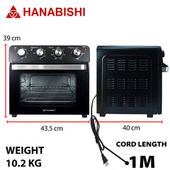 Hanabishi by Winland 30L Air Fryer Oven with Rotisserie and Convection Function 1600W HAFEO-30GL