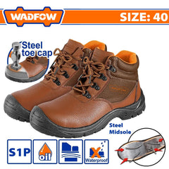 Wadfow by Winland Safety Boots, S1P Class, Leather Use for Work Protection Steel Toe & Midsole