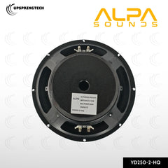 ALPA YD250-2-HQ 10" PA Bass Speaker 650W Max Power 8Ω Professional Audio