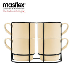 Masflex By Winland 4pcs Stackable Mug with Rack-CS