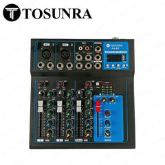 Tosunra by Winland 4-CH Professional Audio Mixer Stereo Live w/ BT USB & Digital Effects TOS-F4-BT
