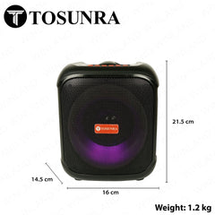 Tosunra by Winland 4-inches Portable Party Speaker Box 20W with Bluetooth and USB Devices TOS-SA-4M