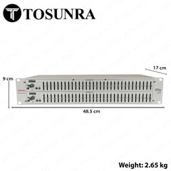 Tosunra by Winland Dual 31 Band Electronic Graphic Equalizer with Dual / Stereo Channels TOS-EQ231S