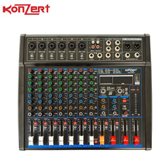 Konzert by Winland KM-80+ Konzert 8 Channel Professional Mixer with BT,USB&99 DSP Effects-Subwoofer