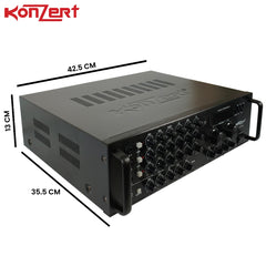 Konzert by Winland KA-711 MK2 600W x 2 Karaoke Amplifier with Mixing Console, USB/SD & Bluetooth