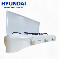 Hyundai Appliances by Winland Triple Burner Table Top Gas Stove with Metal Lid - White (HG-F3BTTS)