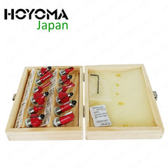 Hoyoma Japan by Winland 12PCS/Set Trimmer Router Bit Set 1/2-inches HT-RB1212
