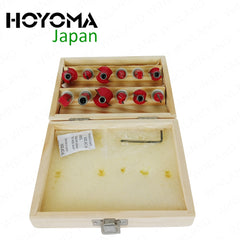 Hoyoma Japan by Winland 12PCS/Set Trimmer Router Bit Set 1/2-inches HT-RB1212