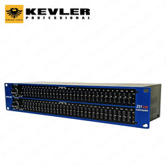 Kevler Professional by Winland Dual 31-Band Graphic Equalizer with Front Panel bypass Switch 231SUB