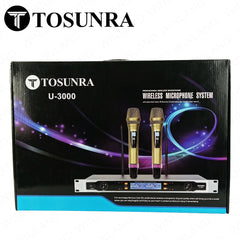 Tosunra by Winland 2-Channel High-Quality Professional Wireless VHF/UHF Microphone System TOS-U-3000
