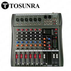 Tosunra by Winland 6 Mono-Channels Mixing Console Input Mixer with Digital Effects & USB TOS-DM609