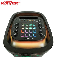 Konzert by Winland XONIC 8 2x8" Club Sound Speaker with BT,USB/microSD,FM Radio & TWS-6500W PMPO