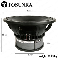 Tosunra by Winland 18in High Performance Audio Instrumental Triple Magnet Speaker 8Ω TOS-MH-L-18253