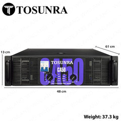 Tosunra by Winland 1600W x 2 CH Powerful High-Current Professional Integrated Amplifier 8Ω TOS-CA50