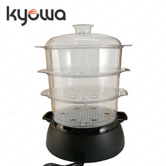 Kyowa by Winland 10L Electric Steamer 3-Layer Transparent & Collapsible Steamer Trays 800W KW-1903