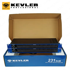 Kevler Professional by Winland Dual 31-Band Graphic Equalizer with Front Panel bypass Switch 231SUB