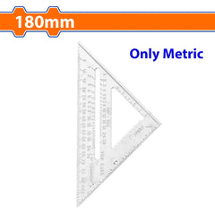 Wadfow by Winland 7"/180mm Aluminum Angle Square Speed Triangle Carpenter Ruler Only Metric WSR2207