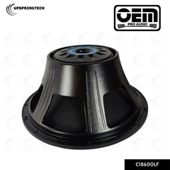 OEM Pro Audio C18600LF 18″ Power Woofer 800W RMS 1600W Program 8Ω 4″ Voice Coil