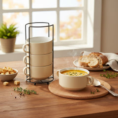 Masflex By Winland 4pcs Stackable Bowl with Rack-CS