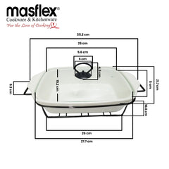Masflex By Winland 2.5L Rectangular Food Warmer with Stand-CX-71