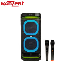 Konzert by Winland XONIC 8 2x8" Club Sound Speaker with BT,USB/microSD,FM Radio & TWS-6500W PMPO