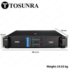 Tosunra by Winland 450W x 4 CH Powerful High-Current Professional Integrated Amplifier 8Ω TOS-IT4080