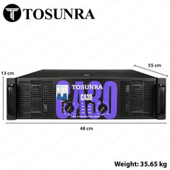 Tosunra by Winland 1350W x 2 CH Powerful High-Current Professional Integrated Amplifier 8Ω TOS-CA30