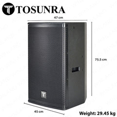 Tosunra by Winland 15in Passive Speaker Box System Audio Sound (SOLD PER PIECE) 700W / 8Ω TOS-LD-T15