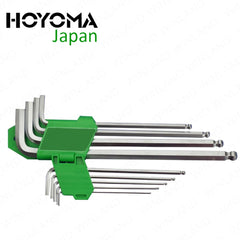 Hoyoma Japan by Winland 9pcs Extra Long Arm Ballpoint Hex Key Wrench Set w/ Chrome Vanadium Steel