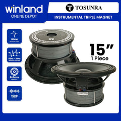 Tosunra by Winland 15in High Performance Audio Instrumental Triple Magnet Speaker 8Ω TOS-MH-L-15253