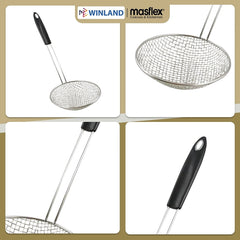Masflex by Winland 16 x 43 x 4 cm Stainless Steel Frying Strainer bakelite handle HZ-35
