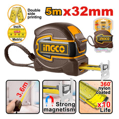 Ingco by Winland 2PCS Combo Kit Laser Distance Detector with Steel Measuring Tape HLDD241201 ING-PT