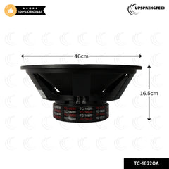 TTL TC-18220 18” PA Bass Speaker 2000W Max 4Ω High Power Subwoofer