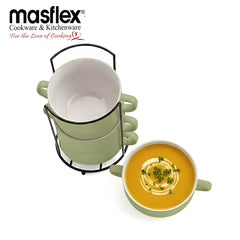 Masflex By Winland 4pcs Stackable Bowl with Rack-CS