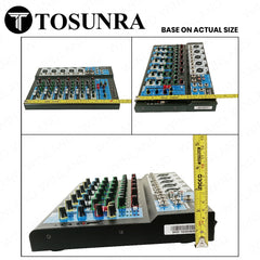 Tosunra by Winland 7-CH Mixer w/ 5 Mic/Line XLR, 1 Stereo (6.35mm + RCA), 1 MP3/USB/BT TOS-DM705