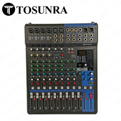 Tosunra by Winland 12-CH Mixing Console Mixer w/ 6 Mic/12 Line Inputs 4 mono+4 stereo TOS-MG12XU-USB
