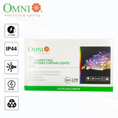 Omni by Winland Connectible Curtain Christmas Light 200 LED/ DC 29V/ 2.7 meters