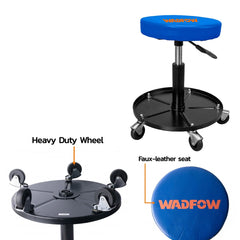 Wadfow by Winland Pneumatic Lifting Creeper Seat 120mm / 110Kg w/ 4 x 360° Swivel Casters WNC1521