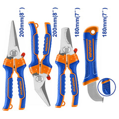Wadfow by Winland Stainless Steel Electrician's Scissors and Stripping Knife Set WSX8644 WAD-HT