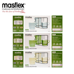 Masflex By Winland 4pcs Stackable Mug with Rack-CS