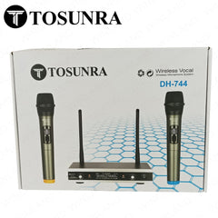 Tosunra by Winland Dual Channel High-Quality Wireless Vocal Wireless Microphone System TOS-DH-744