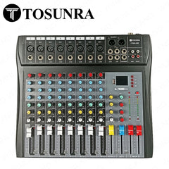 Tosunra by Winland 8-CH Input Professional Audio Mixer w/ XLR, MP3 and Digital Effects TOS-CT80S-USB